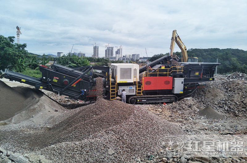 履帶移動建筑垃圾處理現(xiàn)場 履帶移動建筑垃圾處理現(xiàn)場