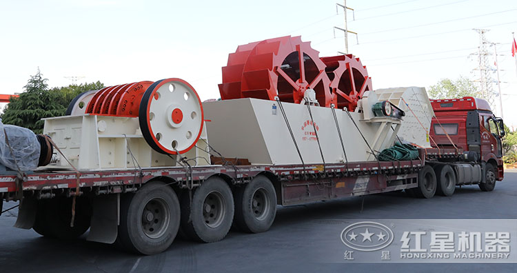 礦石錘式破碎機整條生產線發往河北！