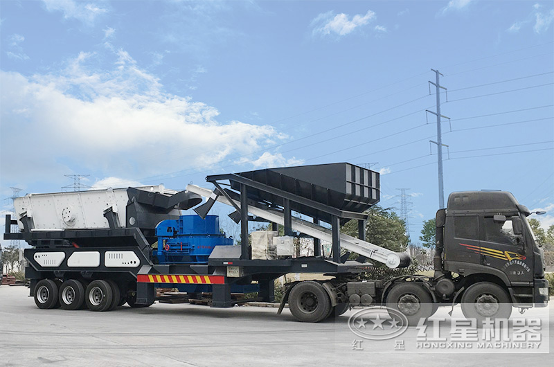 移動式制砂機(jī)發(fā)貨現(xiàn)場，點擊咨詢查看詳細(xì)報價